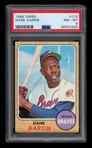 1968 Topps Set Break 110 Hank Aaron PSA 8 NM MT EBay