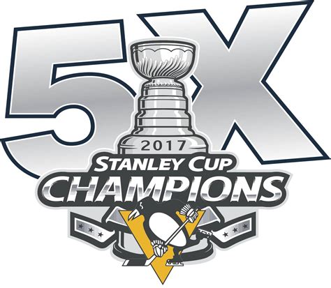 Pittsburgh Penguins 5X Stanley Cup Champions NHL Decal/sticker | Etsy