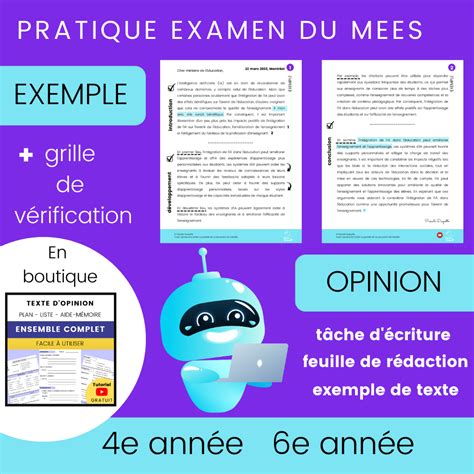 Pr Paration Examen Mees T Che Criture Opinion