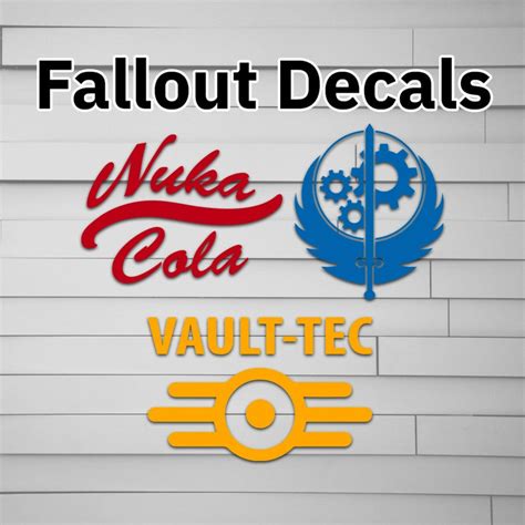 Fallout Nuka Cola Vault Tec Vinyl Decal Sticker Car Laptop Etsy