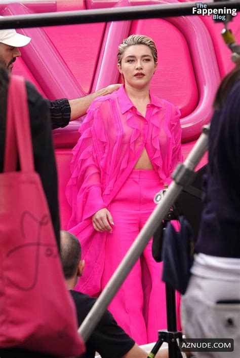 Florence Pugh Sexy Flashes Her Hot Tits During A Photoshoot For Valentinos New Campaign In Rome