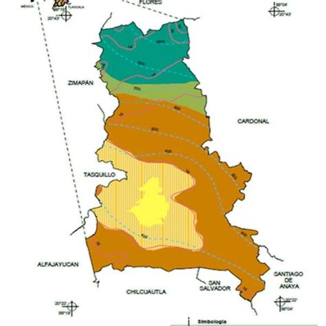 Mapa del estado de Hidalgo, localizando al municipio de Ixmiquilpan ...