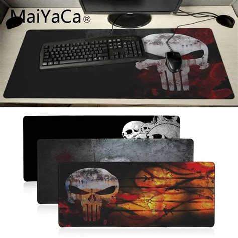 Maiyaca The Punisher Skull Natural Rubber Gaming Mousepad Desk Mat Anti