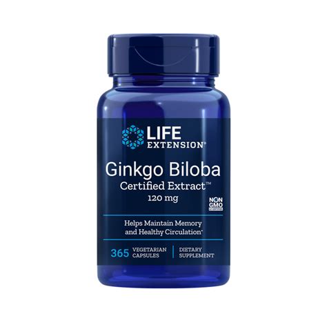 Life Extension Ginkgo Biloba Certified Extract 120 Mg 365 Vcapsules Farmàcia Pasteur