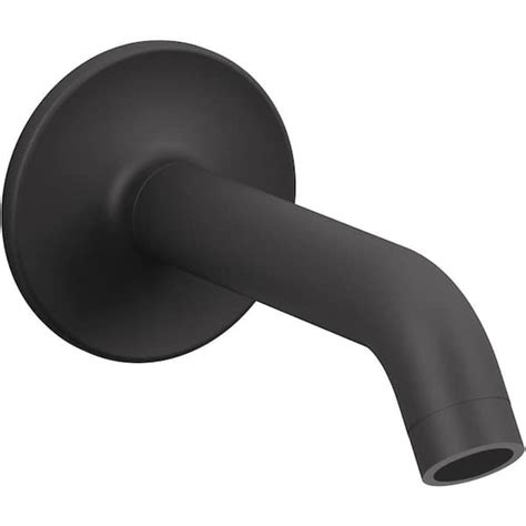 Kohler Purist Wall Mount Non Diverter Bath Spout Matte Black K 14426 Bl The Home Depot