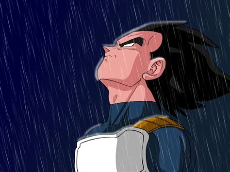 Vegeta In The Rain By Boutassai On Deviantart