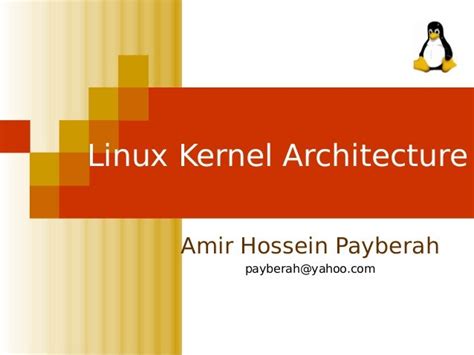 Linux kernel architecture