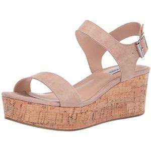 Steve Madden Shoes Steve Madden Suede Nude Platform Sandals Poshmark