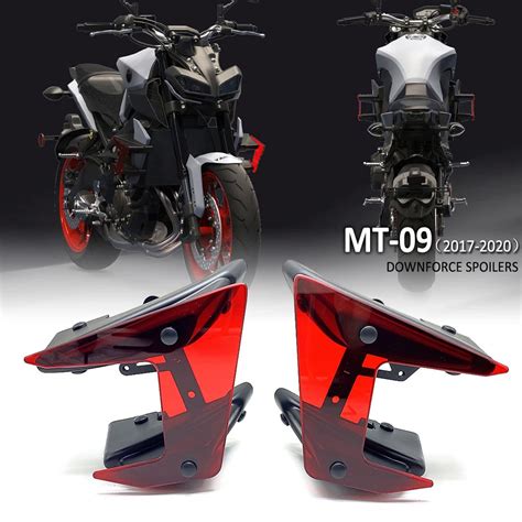 For Yamaha MT 09 MT09 MT 09 SP Motorcycle Parts Side Downforce Naked Spoilers Fixed Winglet