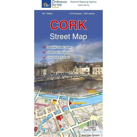 cork street map enlarged city centre map ordnance survey ireland osi cork street map