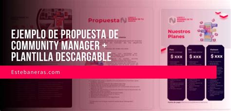 Propuesta Community Manager Ejemplo Plantilla Descargable Esteban Eras