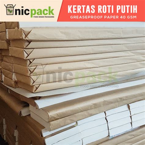 Jual Kertas Roti Gr Greaseproof Wrapping Paper Foodgrade Uk X