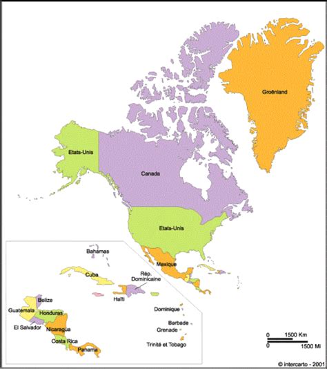 amérique du nord pays Archives Voyages Cartes