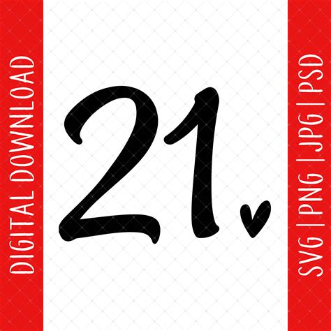 21st Birthday Card Svg