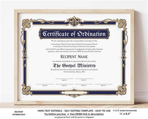 Paper Party Supplies Design Templates Gospel Ministry Certificate