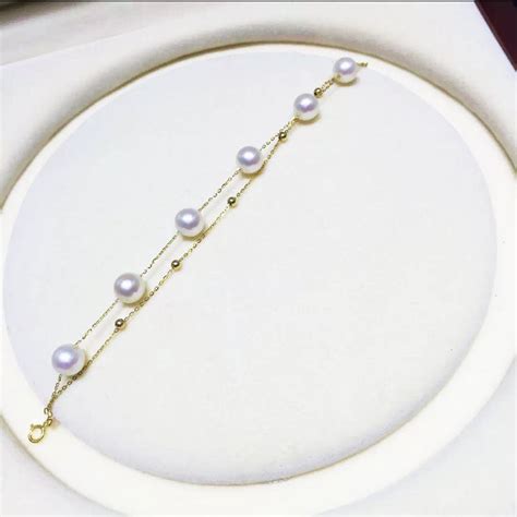 18k Yellow Gold Infinity Pearl Bracelet Pearl Lang®