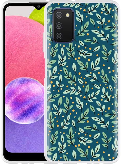 Samsung Galaxy A03s Hoesje Blaadjespatroon Designed By Cazy Bol