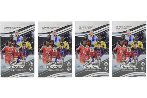 2022 23 Topps Uefa Stadium Club Chrome Soccer Hobby Box 4x Lot 2022