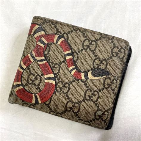 グッズ公式通販サイト Gucci Ggスプリーム スネーク Pvc×レザー 折り財布 極美品♡グッチ 折り財布 小銭入れ Ggスプリーム