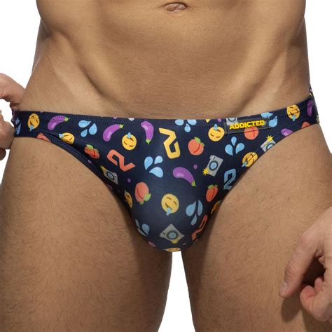 Addicted Slip Bikini Emoji Bleu Marine INDERWEAR