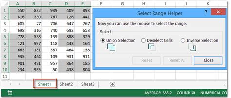 Quickly Select Deselect And Reverse Multiple Ranges In Excel