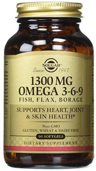 سعر ومواصفات Solgar EFA Omega 3 6 9 1300 mg 60 Softgels من vitameno