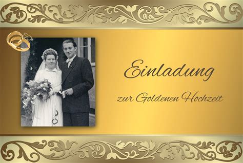 X Goldene Hochzeit Einladungskarten Goldhochzeit Einladungen