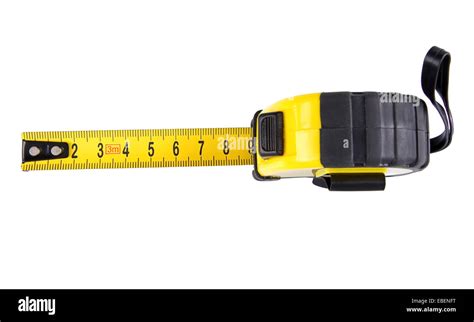 Yellow Tape Measure Isolated On White Background Stock Photo Alamy