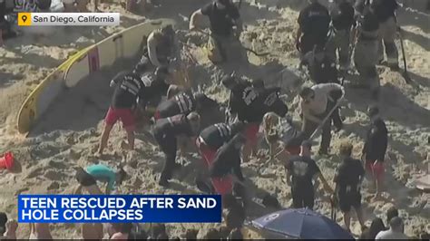 Teen Rescued After Sand Hole Collapse At Mission Beach In San Diego California Abc11 Raleigh