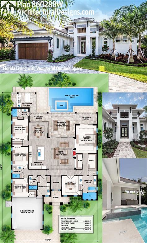 Architectural Designs 4 Bed Modern Southern House Plan 86028BW looks ...