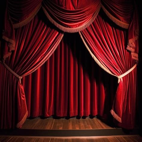 Premium Photo | A theater stage with a curtain background