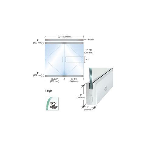 Acheter P4SA12DEL CRL Dry Glazed Frameless Glass 6 0 P Style Satin