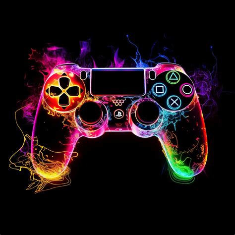 Neon PS5 Controller High Quality Watercolor Digital Art 18 Designs - Etsy