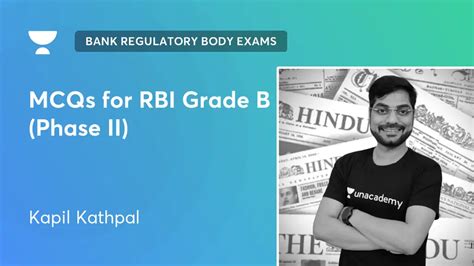 Bank Regulatory Body Exams Mcqs For Rbi Grade B Phase Ii By Unacademy