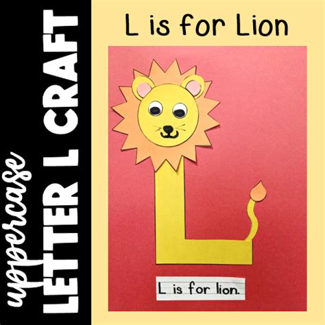 Letter L Craft - L is for Lion Printable Alphabet Beginning Sound Activity | Made By Teachers