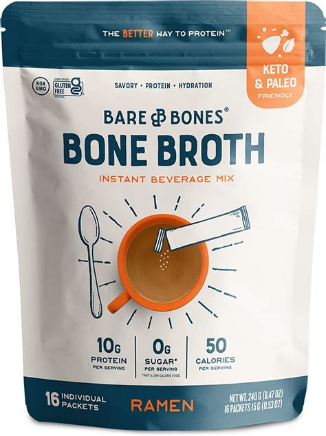 Amazon Bare Bones Beef Bone Broth Instant Powdered Mix Rich