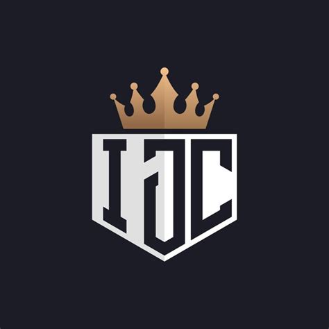 premium vector luxury ijc logo  crown elegant initials ijc letter