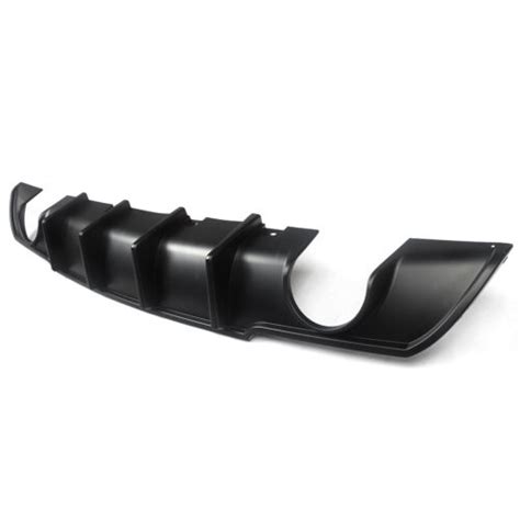 Matte Black Shark Fins Rear Diffuser Dual Exhaust For Chrysler S