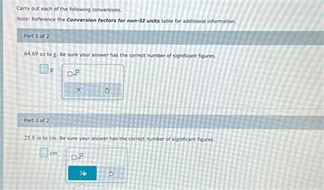 Solved Carry Out Each Of The Following Conversions Note Chegg