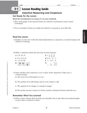 Fillable Online NAME DATE 21 PERIOD Lesson Reading Guide Inductive