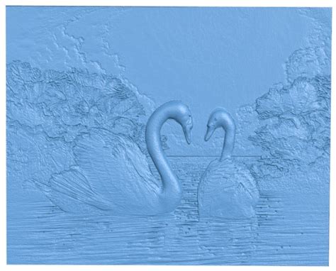 Painting of two swans