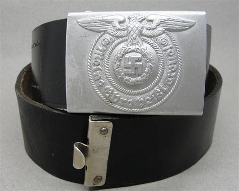 SS EM NCO S Belt Buckle By RZM 822 37 SS W RZM Marked Belt Excellent