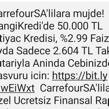 Çözüldü CarrefourSA Carrefour SA dan Gelen Alışveriş Mesajı Şikayetvar