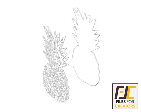 Pineapple Laser Cut Svg Dxf Files Cnc Files For Wood Wall Etsy