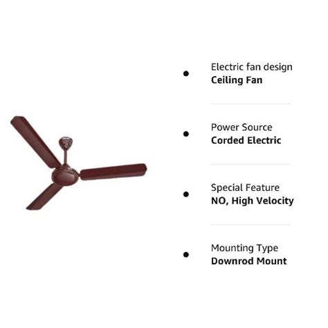 Havells 1200mm Thrill Air Ceiling Fan Brown Khosla Electronics