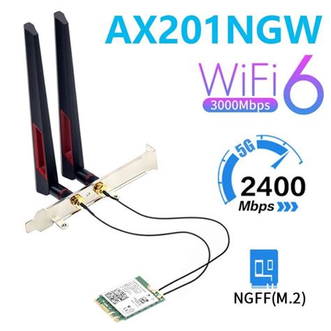 Wi Fi6 Intel Ax201 M2 Key E Cnvio2 Wifi Card Dual Band 3000mbps Wireless Bluetooth 51 24ghz