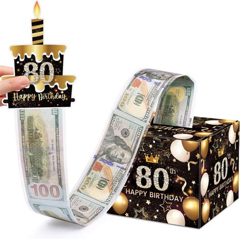 Amazon Meiidoshine 80th Birthday Money Box For Cash Gift Surprise