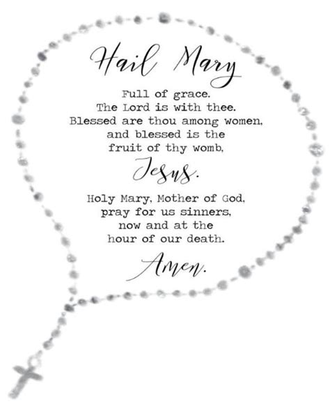 Hail Mary Prayer Digital Download - Etsy