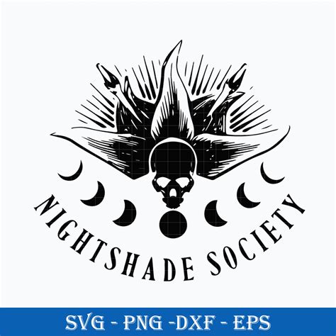 Nightshade Society Svg Wednesday Addams Svg Wednesday Clip Inspire