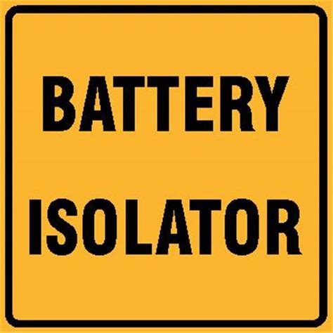 Battery Isolator Decal